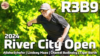 2024 River City Open  FPO FINAL B9  Schafer Maas Budinsky Borth  Crew 42 Disc Golf [upl. by Godliman214]