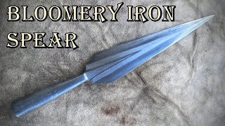 Bloomery iron spear head forging process [upl. by Damara350]