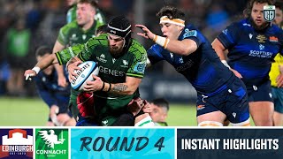 Edinburgh Rugby v Connacht  Instant Highlights  Round 4  URC 202324 [upl. by Jena330]