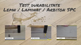 Test duritate Pardoseala SPC comparativ cu parchetul masiv laminat sau alta pardoseala LVT [upl. by Atnohs]