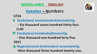 Getallen – Numbers  We leren NEDERLANDS ENGLISH  DUTCH [upl. by Bambi]