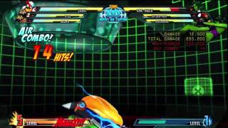 MvC3 Zero Level 3 Hyper Combo 831700 Damage w Assist [upl. by Nimajaneb]