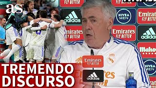 ANCELOTTI sobre la gran VIRTUD de esta plantilla que eriza la piel la última frase es tremenda  AS [upl. by Atnahsa141]