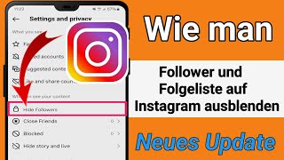 So verbergen Sie InstagramFollower  FollowerListe 2024  InstagramFollower ausblenden [upl. by Charters]