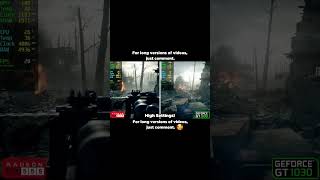 GT 1030 Vs RX 550 Battlefield 1 [upl. by Shiverick]