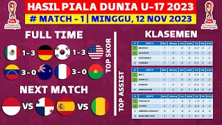 Hasil Piala Dunia U17 Hari Ini  Meksiko vs Jerman  Klasemen Piala Dunia U17 2023 Terbaru [upl. by Neelak]