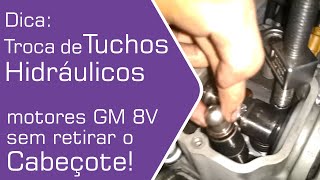 Dica Troca de tuchos hidráulicos GM 8V sem retirar cabeçote  Black Hill Auto [upl. by Aerdna]