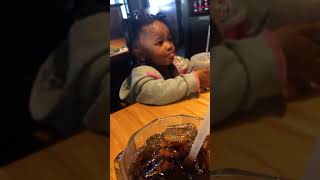 Daughter tries Sprite for the first time 😂 sprite spritechallenge chillis [upl. by Deonne803]