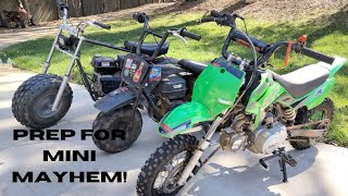 Getting the Mini Bikes Ready for Mini Mayhem Fall 2024 [upl. by Fahy]