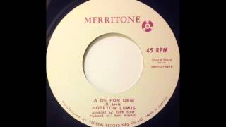 HOPETON LEWIS  A De Pon Dem 1966 [upl. by Baruch888]