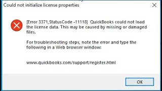 Error 3371StatusCode 11118 QuickBooks [upl. by Natsreik]