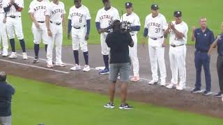 Houston AstrosAL West Champs 4th straight year lineupsintrosOpening Day32824 [upl. by Enileme543]