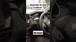 Renault Kiger 10L Turbo XTronic CVT at 100 kmph 🔥 renaultkiger automobile skoda [upl. by Erotavlas]