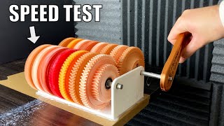 3D Printed Gearbox Herringbone Gears  Speed Test [upl. by Borroff373]