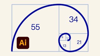 How to Make Golden Ratio Spiral in Illustrator [upl. by Odlanor]