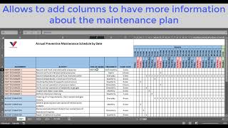 ✅ PREVENTIVE MAINTENANCE SCHEDULE IN EXCEL [upl. by Eleahcim]