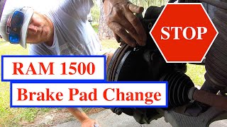 Replace Your Ram 1500 Front Brake Pads  DIY [upl. by Ailesor]