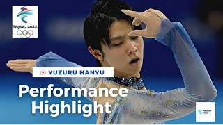 Japanese figure skater YUZURU “ICE PRINCE” HANYU falls short  scored 9515 pts in short program [upl. by Ifok]