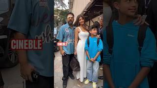 Shilpa Shetty with family shilpashetty rajkundra cineble cinebleshorts cinebleentertainment [upl. by Spatola]