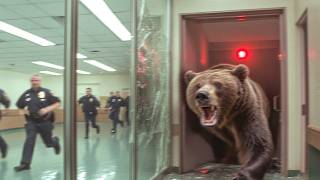 Grizzly Bear CRASHES Police Station on November 1st 2024 [upl. by Saltsman157]