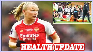 Frida Maanum health update after Arsenal star collapsed on pitch and underwent tests [upl. by Heinrike]