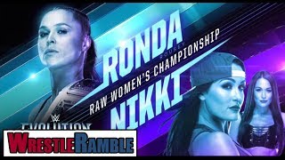 WWE Evolution 2018 Predictions Ronda Rousey vs Nikki Bella [upl. by Sined]