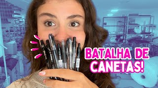 BATALHA DE CANETAS QUAL CANETA PRETA EM GEL 07MM É MELHOR [upl. by Jalbert]