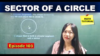 SECTOR OF A CIRCLE  CENTRAL ANGLE  CIRCULAR SEGMENT  MATH TUTORIAL [upl. by Fraya913]