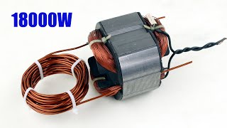 Free Electricity 18000W Transformer Copper Coil Simple Energy Generator [upl. by Ellered]