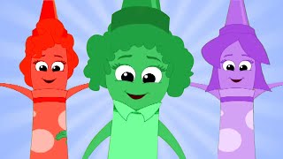 Five Little Crayons Song for Children by The Five Little Show [upl. by Myk]