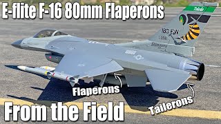 Flaperons amp Tailerons Testing with the Eflite F16 80mm EDF [upl. by Seow426]