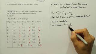 Performing a FriedmanFr Test in Nonparametric Statistics Example 191 [upl. by Ulises]