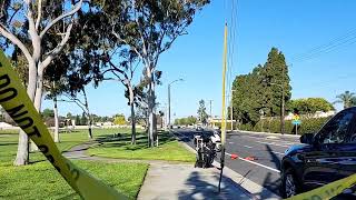 Pedestrian hit and killed crossing street Huntington beach breaking news media [upl. by Rooney]