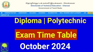 Diploma Exam TimeTable October 2024 Tentative Released [upl. by Vasileior726]