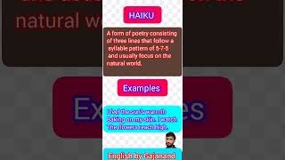 Haiku  What is Haiku  Definition of Haiku  Analysis of Haiku  Haiku a literary term [upl. by Niowtna143]