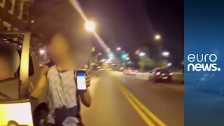 Driver playing Pokemon Go smashes into police car [upl. by Ahmed]