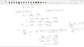 equilibrium in oligopoly market reaction function [upl. by Troy469]