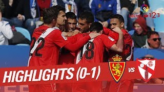 Resumen de Real Zaragoza vs Sevilla Atlético 01 [upl. by Bassett]