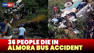 Almora Bus Accident Bus falls into gorge in Uttarakhand’s Almora [upl. by Aklog]