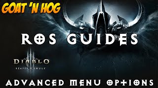 Diablo III  Advanced Menu Options  Ultimate Evil Edition Guide [upl. by Katleen]