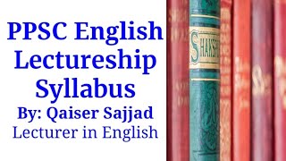 PPSC English Lecturer Syllabus [upl. by Karlan842]