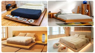 Low Height Floor Bed Design To Make You Feel Sleepy  Platform Bed Frames  Bedroom Decoration Ideas [upl. by Ecraep155]