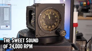 WWII USAF Gyroscope Spin Up and Turntable Test [upl. by Nennerb297]