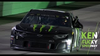 Kurt Busch narrowly beats brother Kyle for Kentucky win [upl. by Nessa]