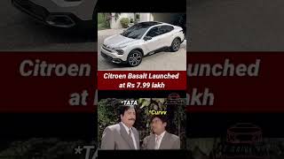 Citroen Basalt Launched at 799 lakh automobile basalt citroen carmemes carshorts viralshort [upl. by Anett]