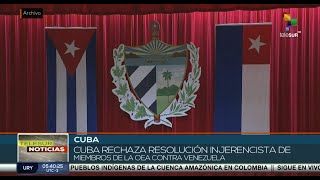 Cuba denuncia intento de la OEA de interferir en el proceso electoral [upl. by Mihe]