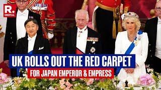 UK King Hosts Glittering State Banquet For Japanese Royals Charles amp Naruhito Chat Like Old Chums [upl. by Llebiram]