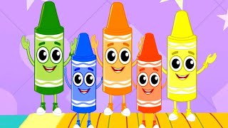 Five Little Crayons Kidipedes Version [upl. by Neevan]