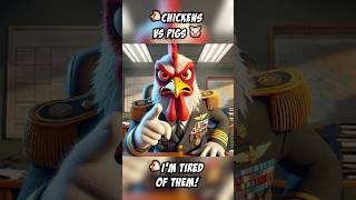 🍗🐔Chickens vs Pigs 🐷🐽aiaigeneratedcartoonstoryfilmepicbattlechickenpig [upl. by Elva]