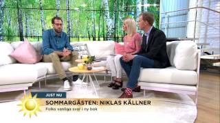 Dagens sommargäst Niklas Källner quotAlla människor har något att berättaquot  Nyhetsmorgon TV4 [upl. by Atinahs]